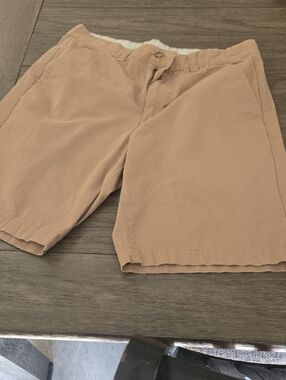 Men's Flat Front Shorts in Tan — Everyday Casual Shorts